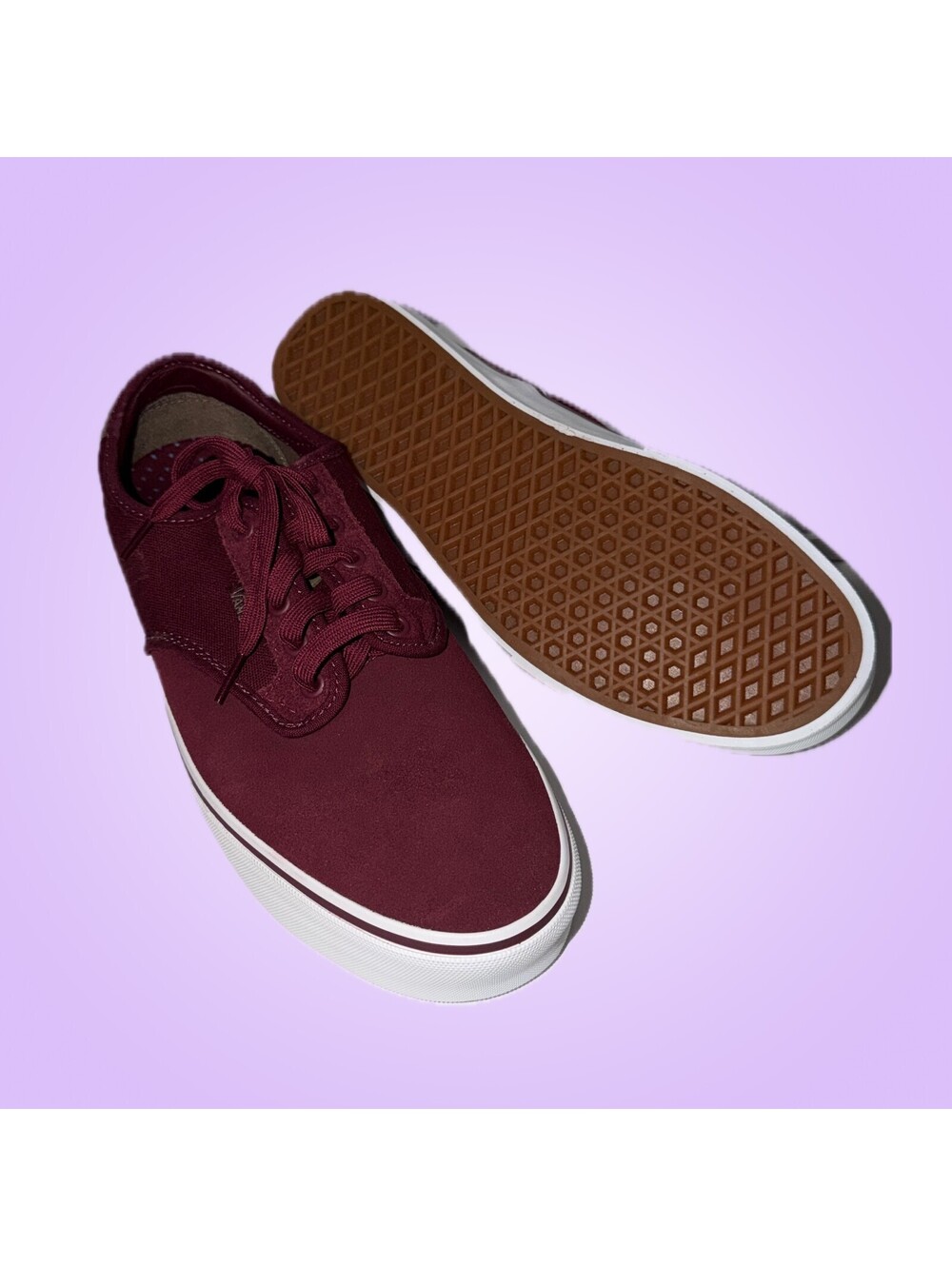 New Vans Pro Men’s Size 10 Burgundy Canvas Low Top Skate Shoes